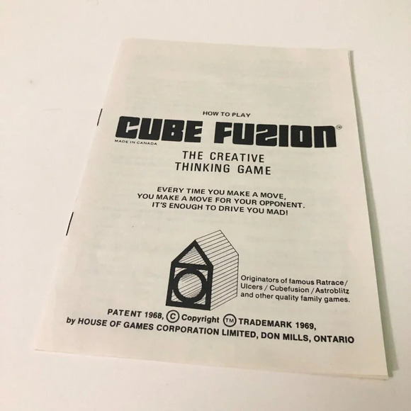 Vintage 1968 Cube Fusion Space Age 3D Board Game House Of Games - Picture 13 of 13